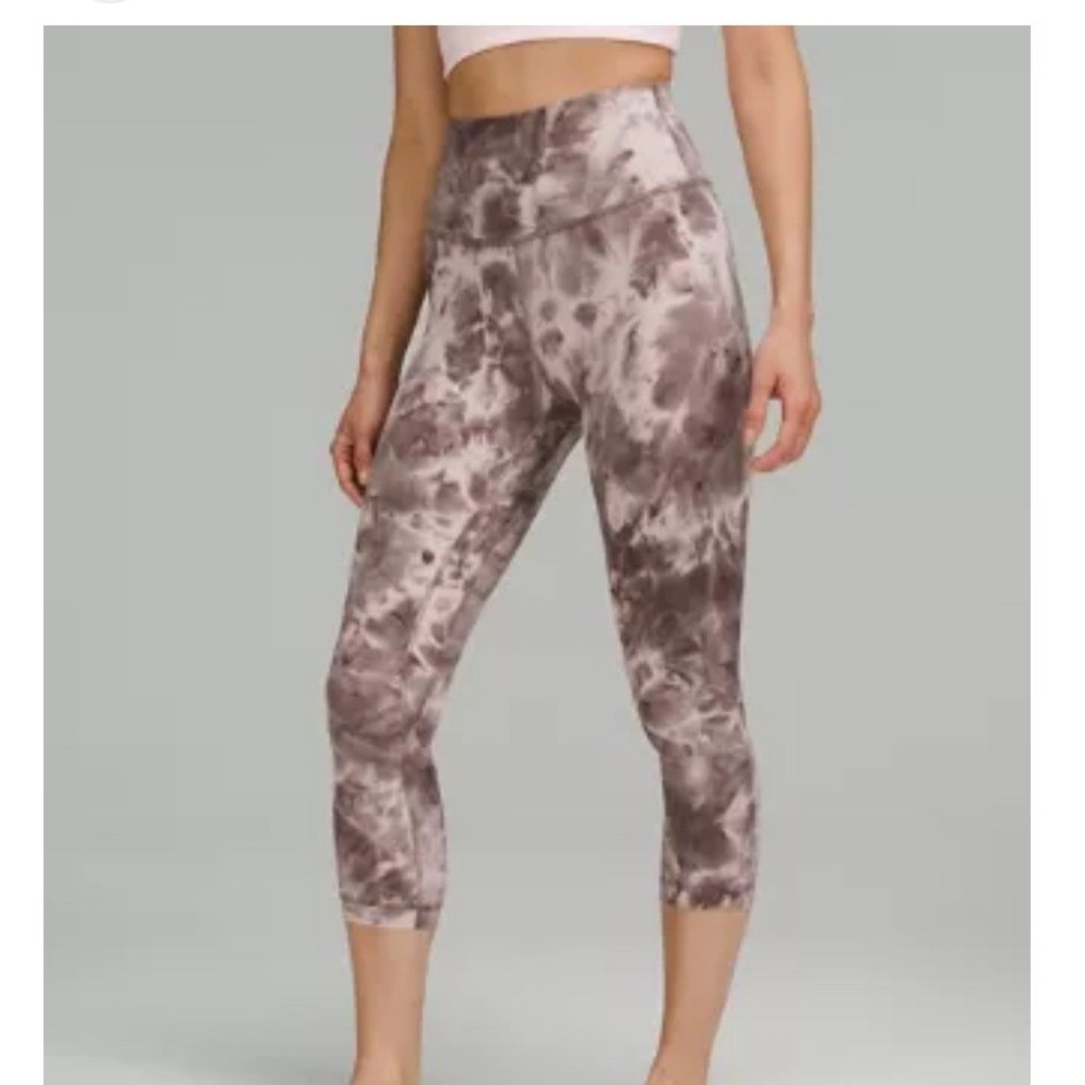 Lululemon Align High-Rise Crop 21" Diamond Dye Mink Berry Lunar Rock Leggings 10